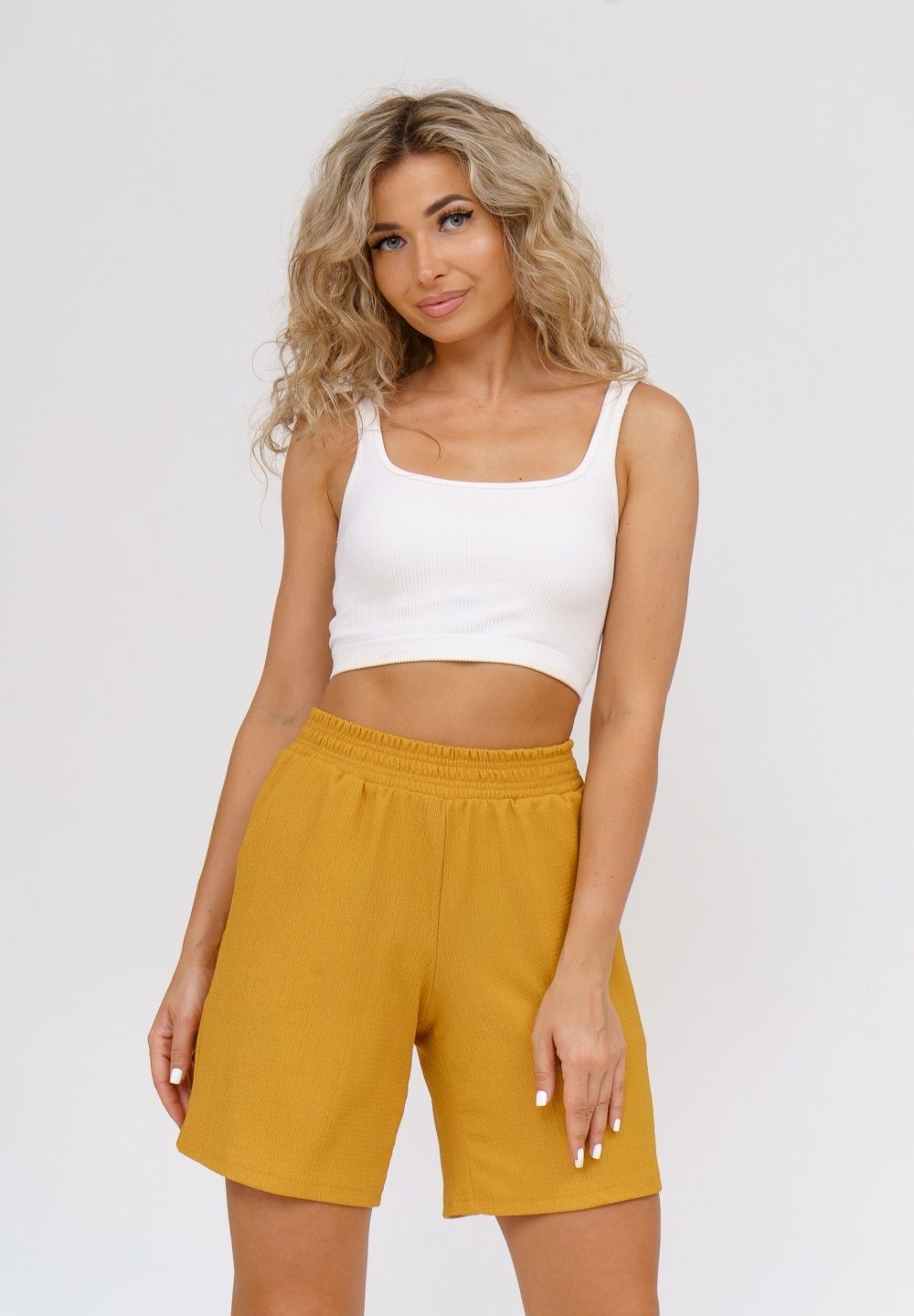 Шорты 36742 - горчичный