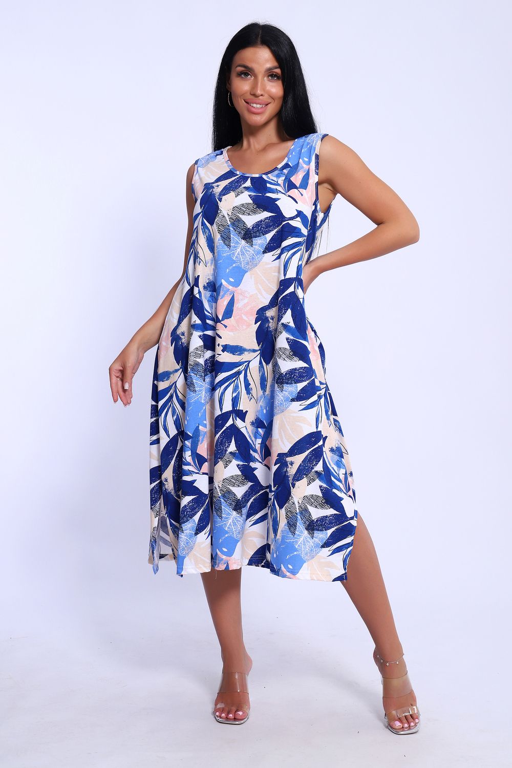 Сарафан 71131 - голубой