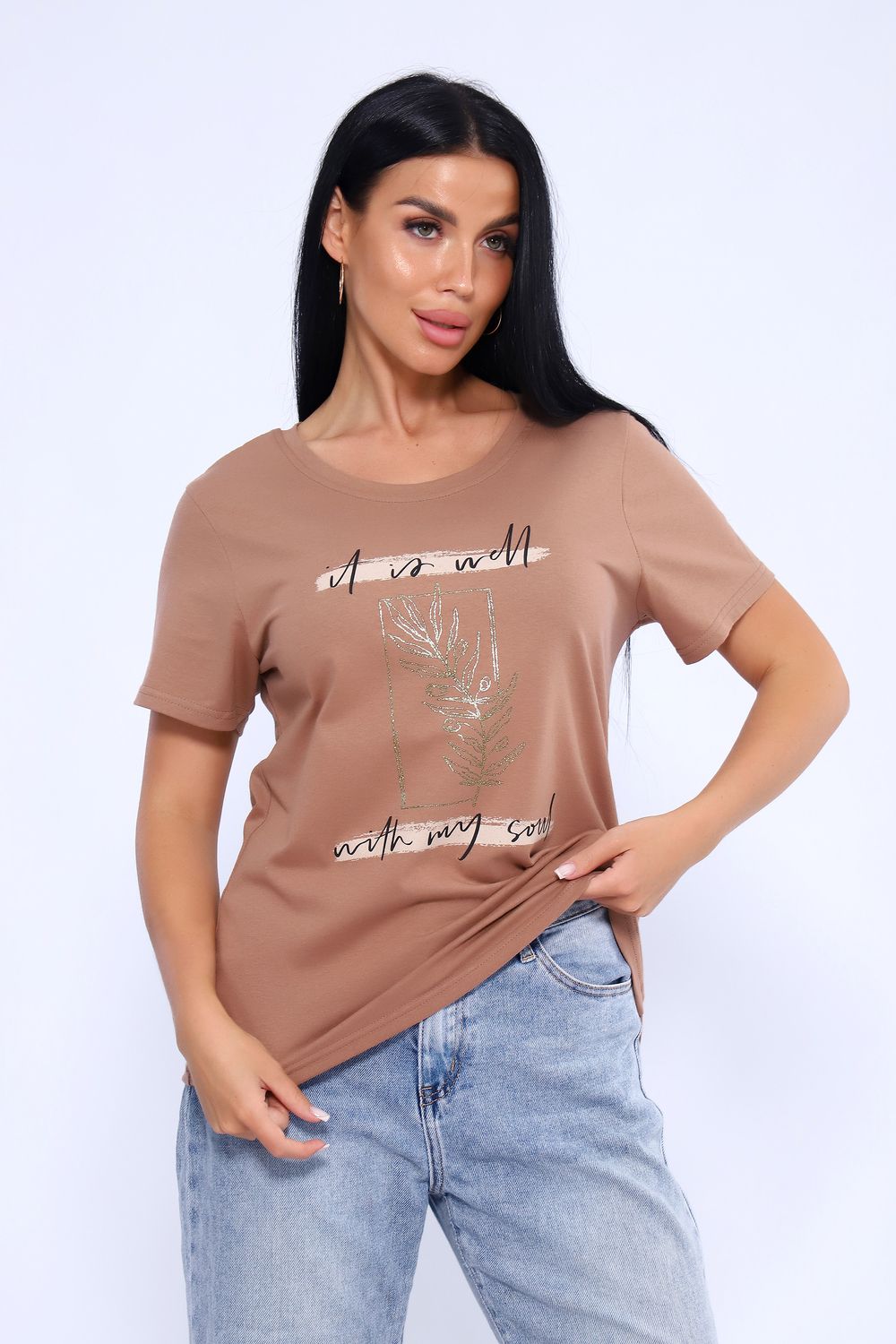 Футболка 80036 - шоколад