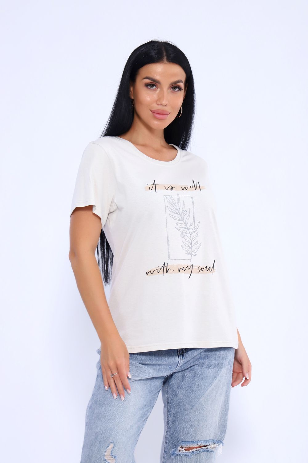 Футболка 80036 - нежно-оливковый