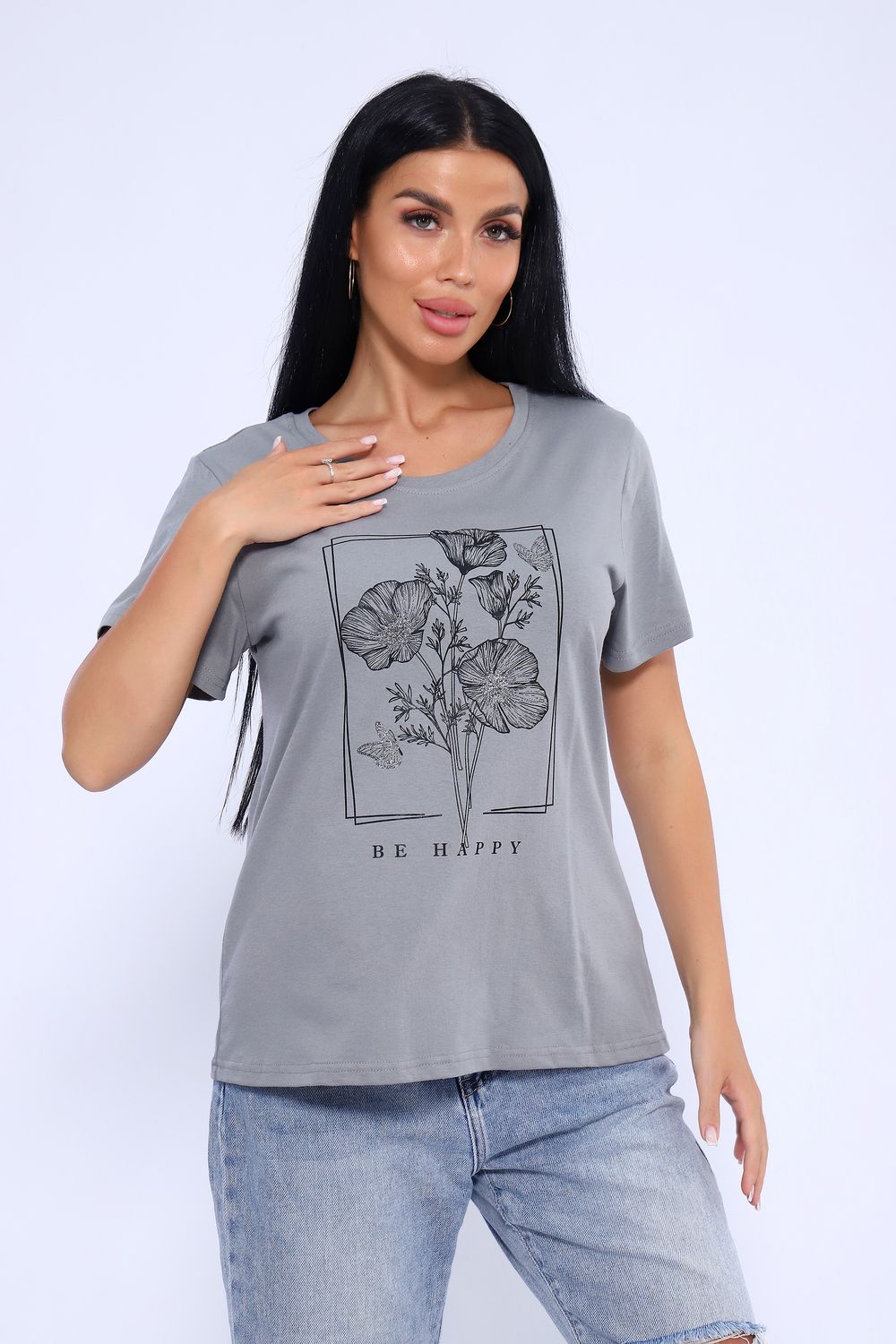 Футболка 80035 - серый