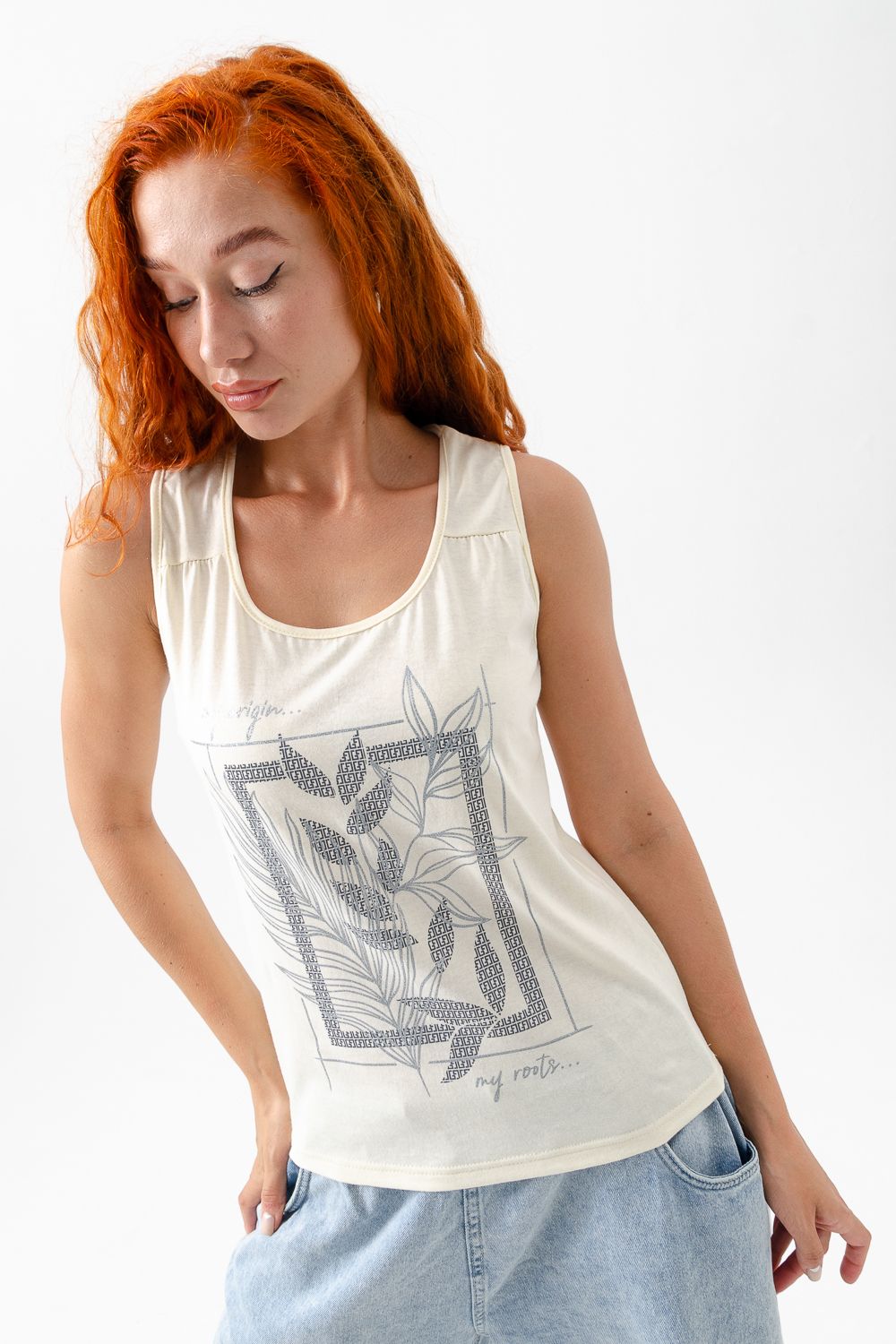 Футболка женская 8419 - молочный