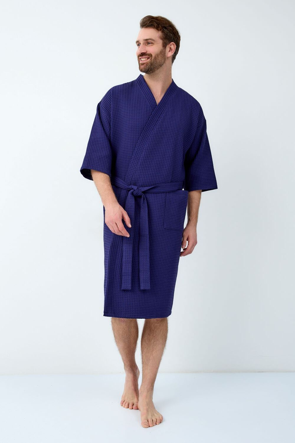 Халат Кимоно ВК-242 мужской - синий