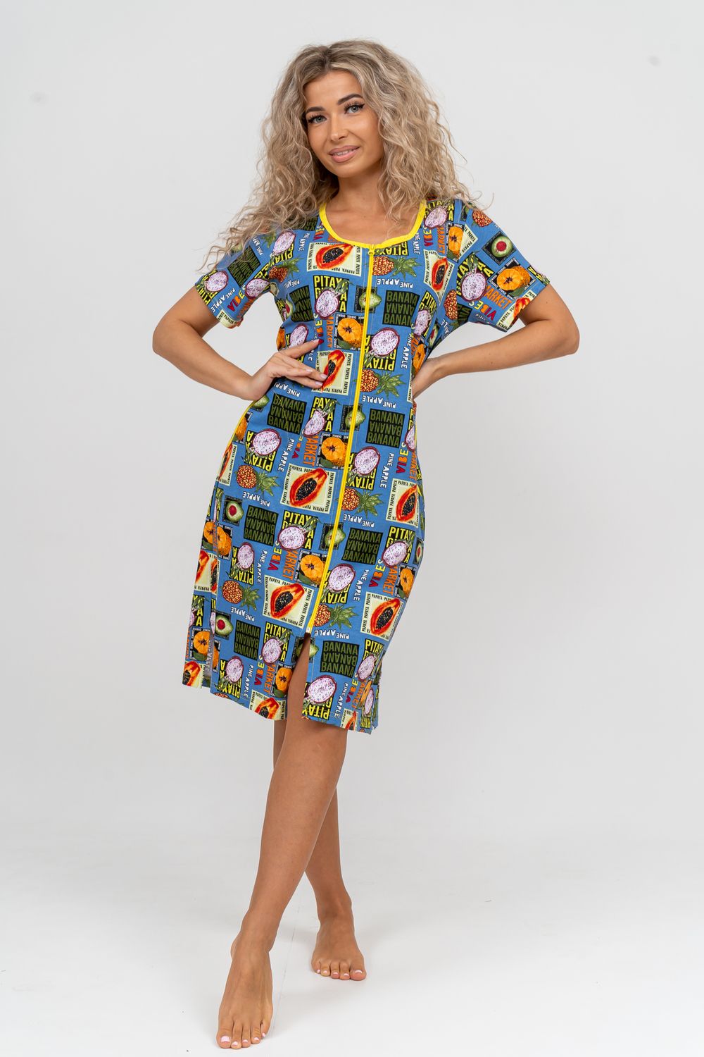 Халат 36821 - голубой