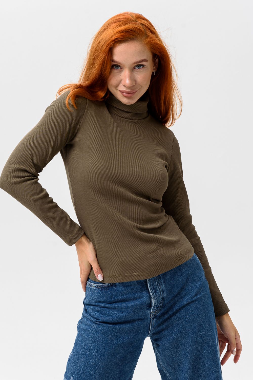14439-1 Водолазка женская - хаки