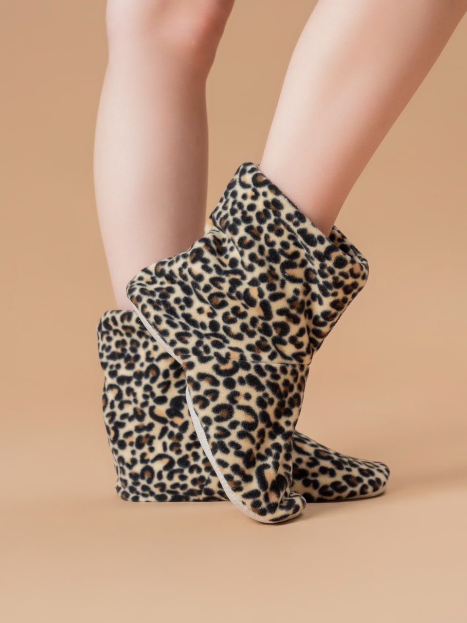 Сапожки-МР/ - леопард/темный
