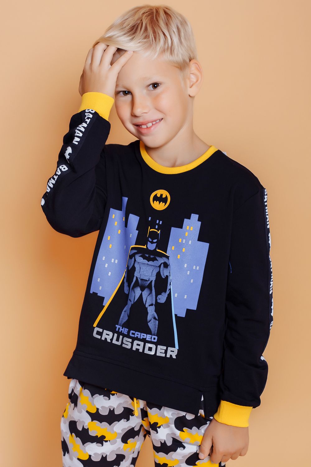 Свитшот 22735 детский BATMAN - черный