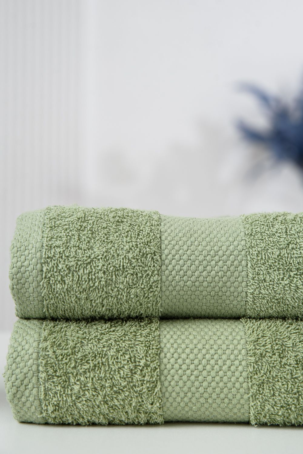 14420 Комплект полотенец 2шт размер 70*140см 400 гр м2 - хаки