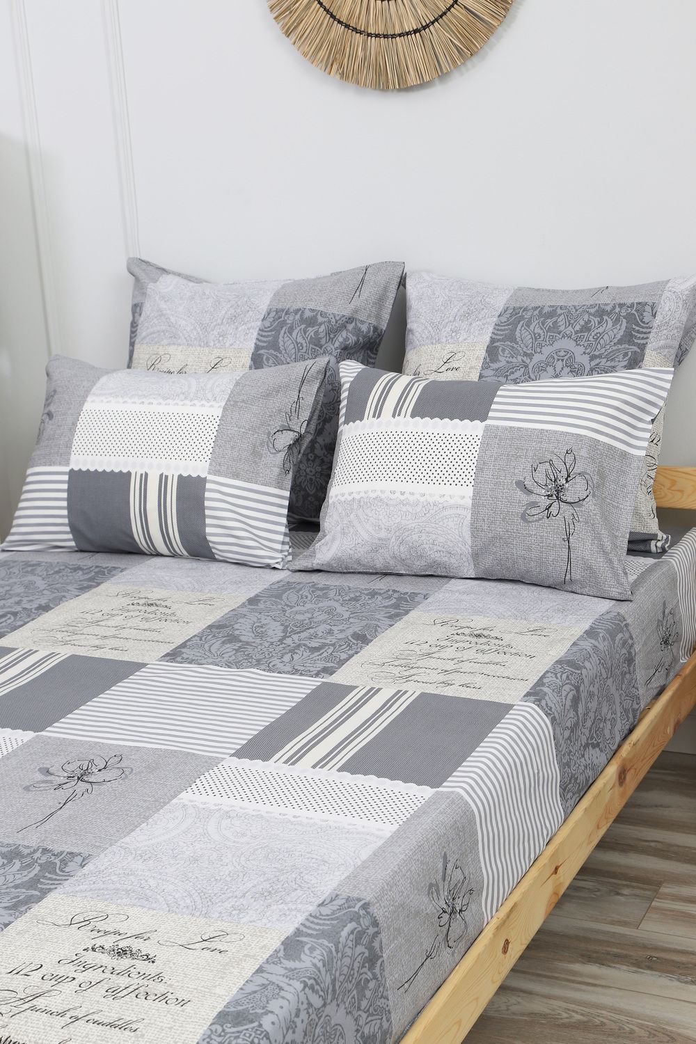 Простыня на резинке бязь 142г/м2 Соренто - серый