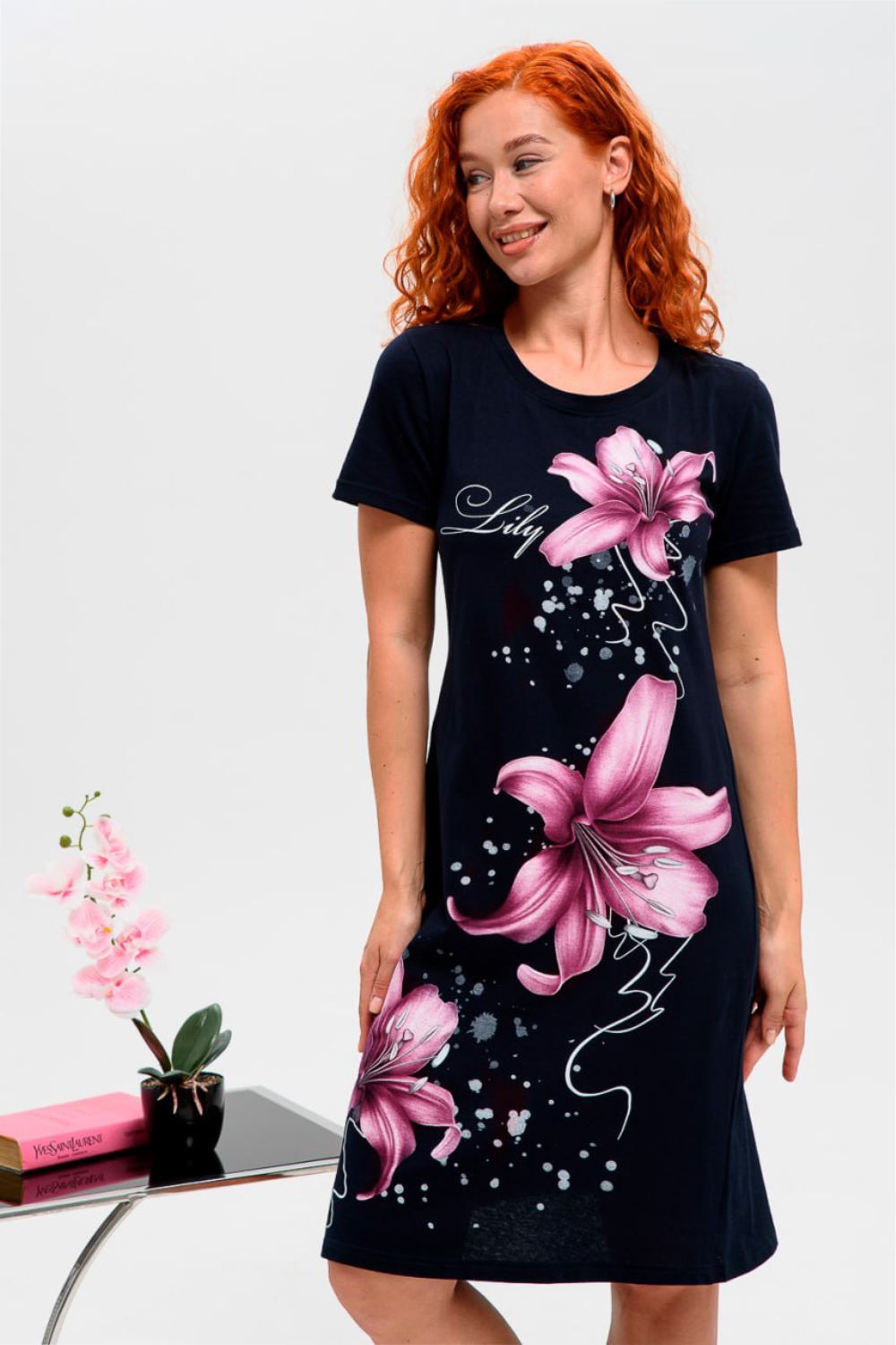 67157 туника женская - лилии