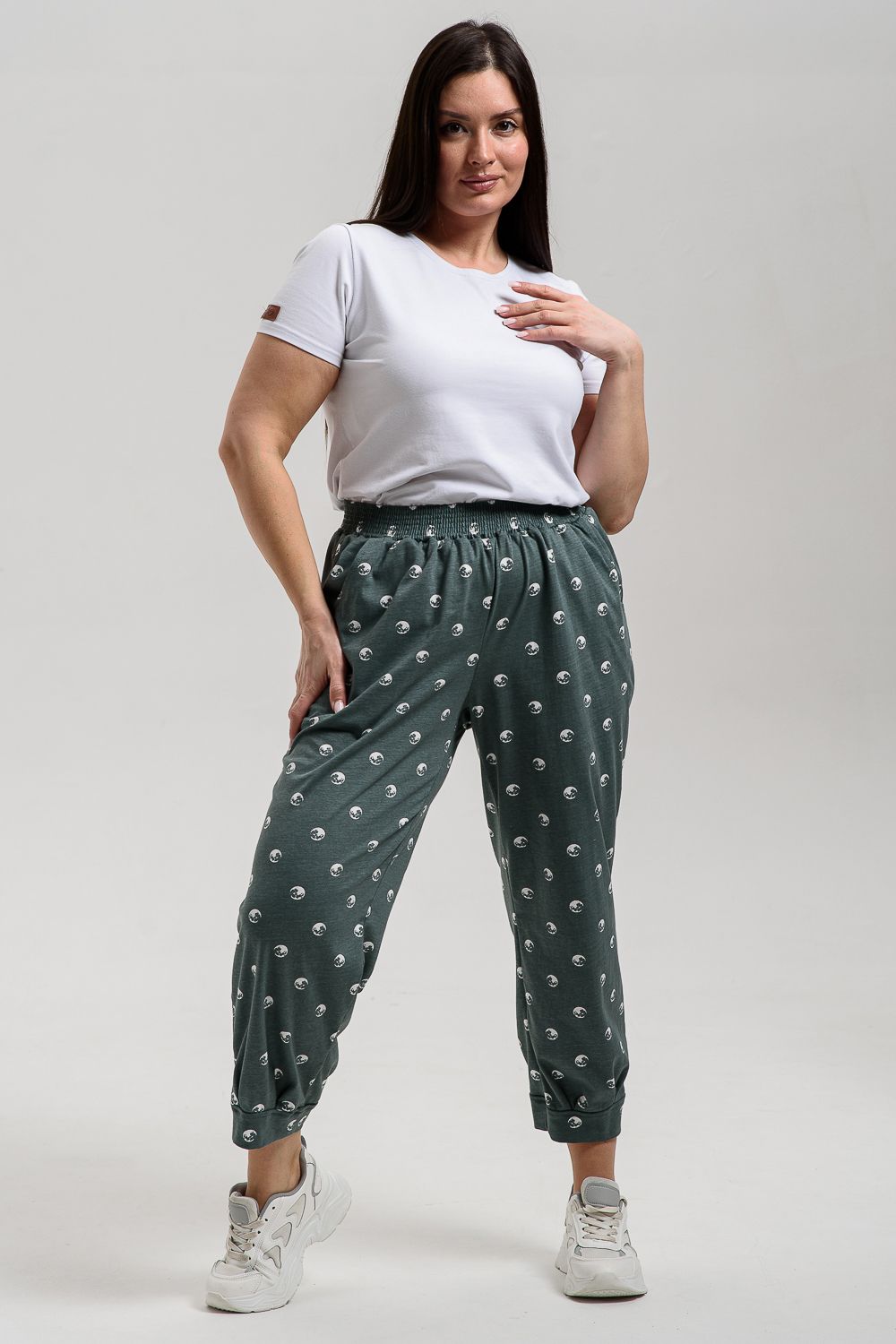 Брюки 9147 - мелкие планеты на хаки