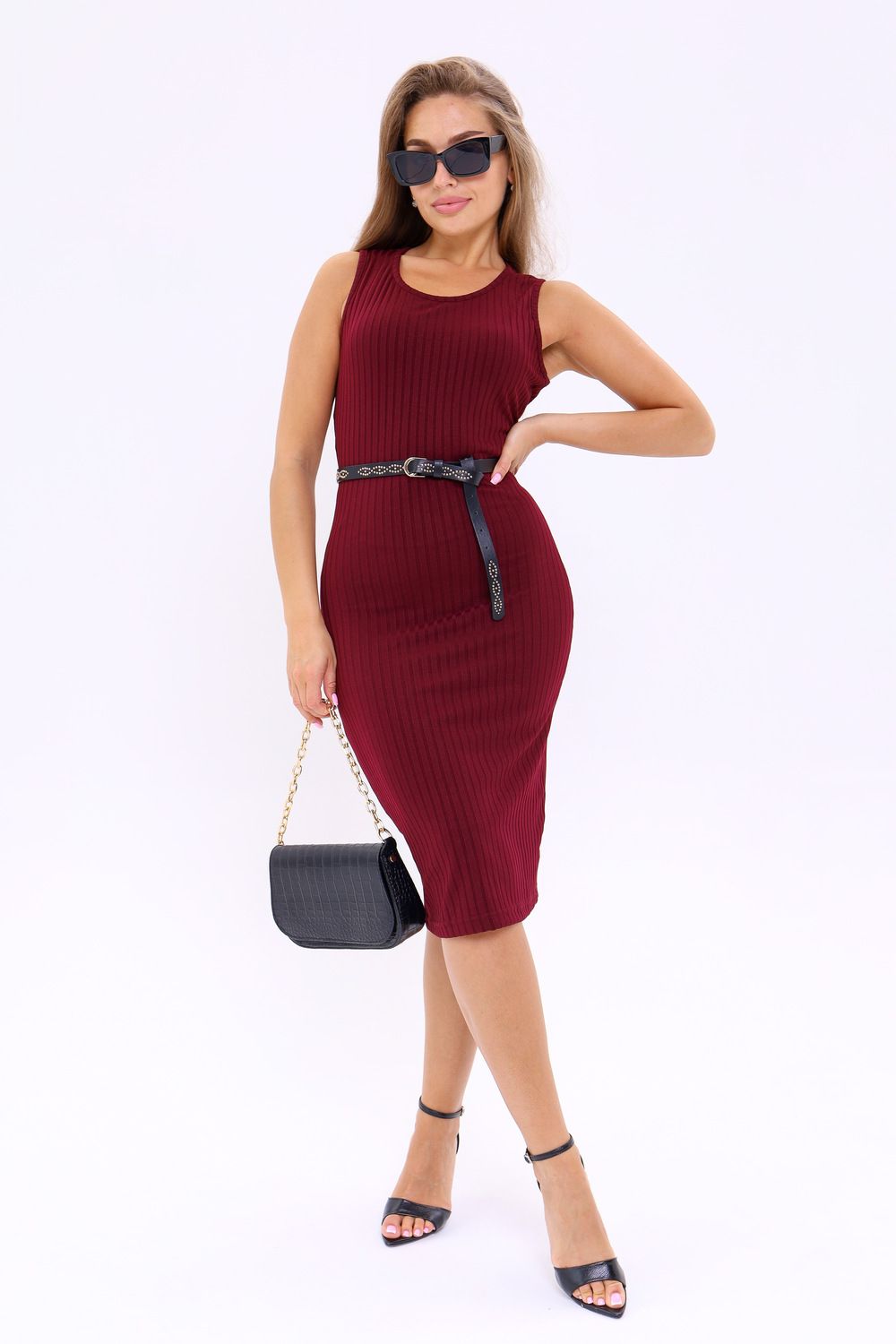 Платье 26007 - бордовый