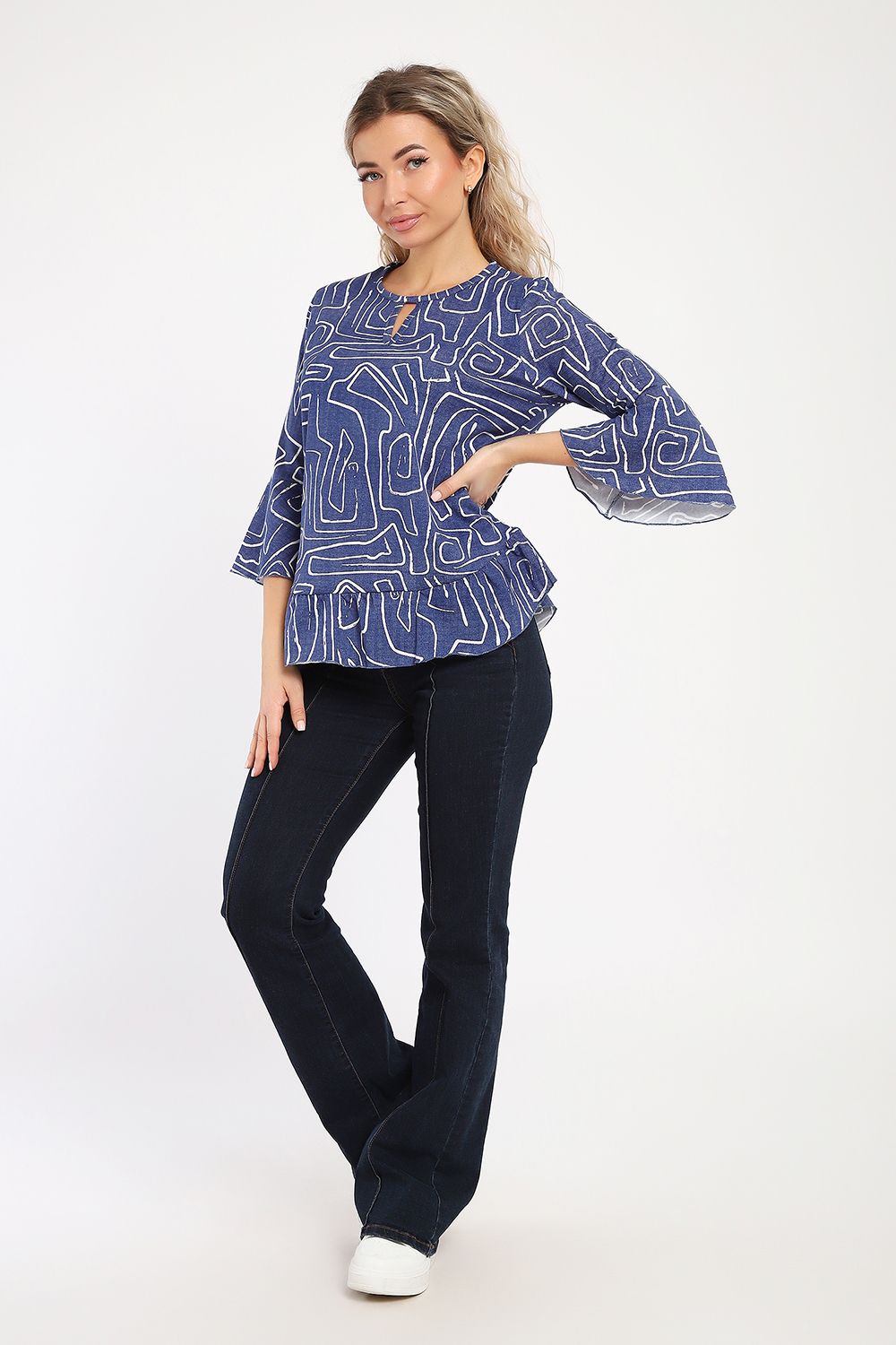 Туника женская 18106 - мелкий горох