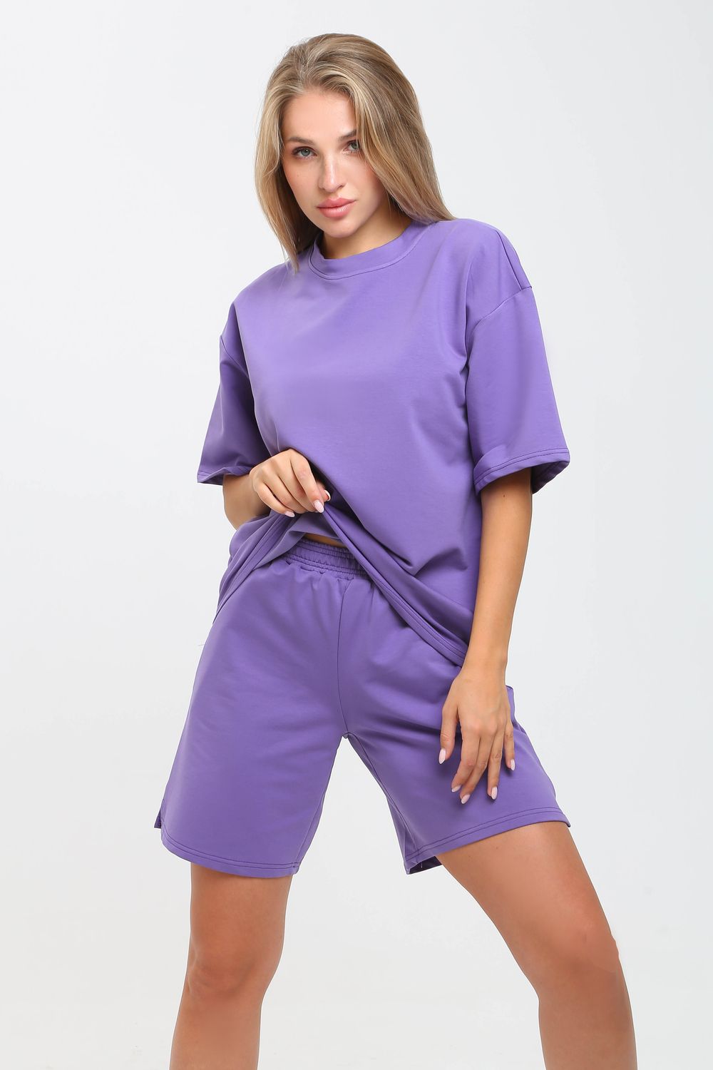 Костюм спортивный оверсайз РИКСЖ - фиолетовый