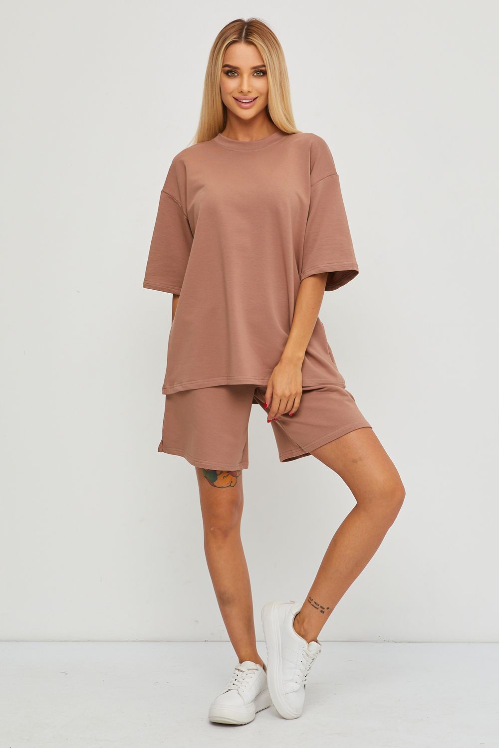 Костюм спортивный оверсайз РИКСЖ - песочный