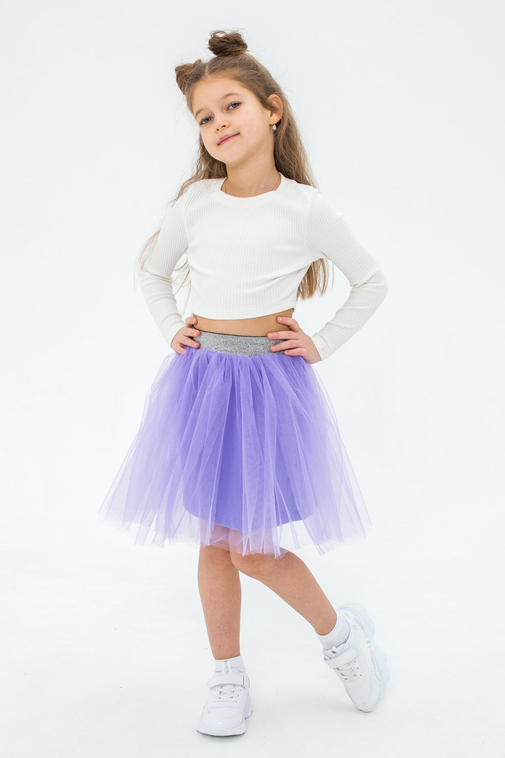 Юбка кулир София 30600 - сиреневый