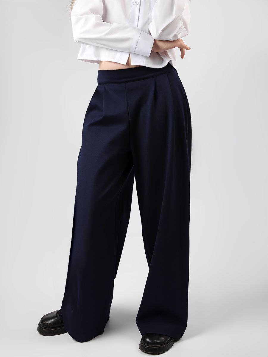 Брюки для девочки утепленные SP2716 - темно-синий