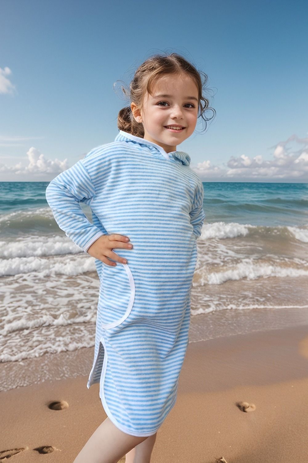 Туника Уют велюр 33055 - голубой