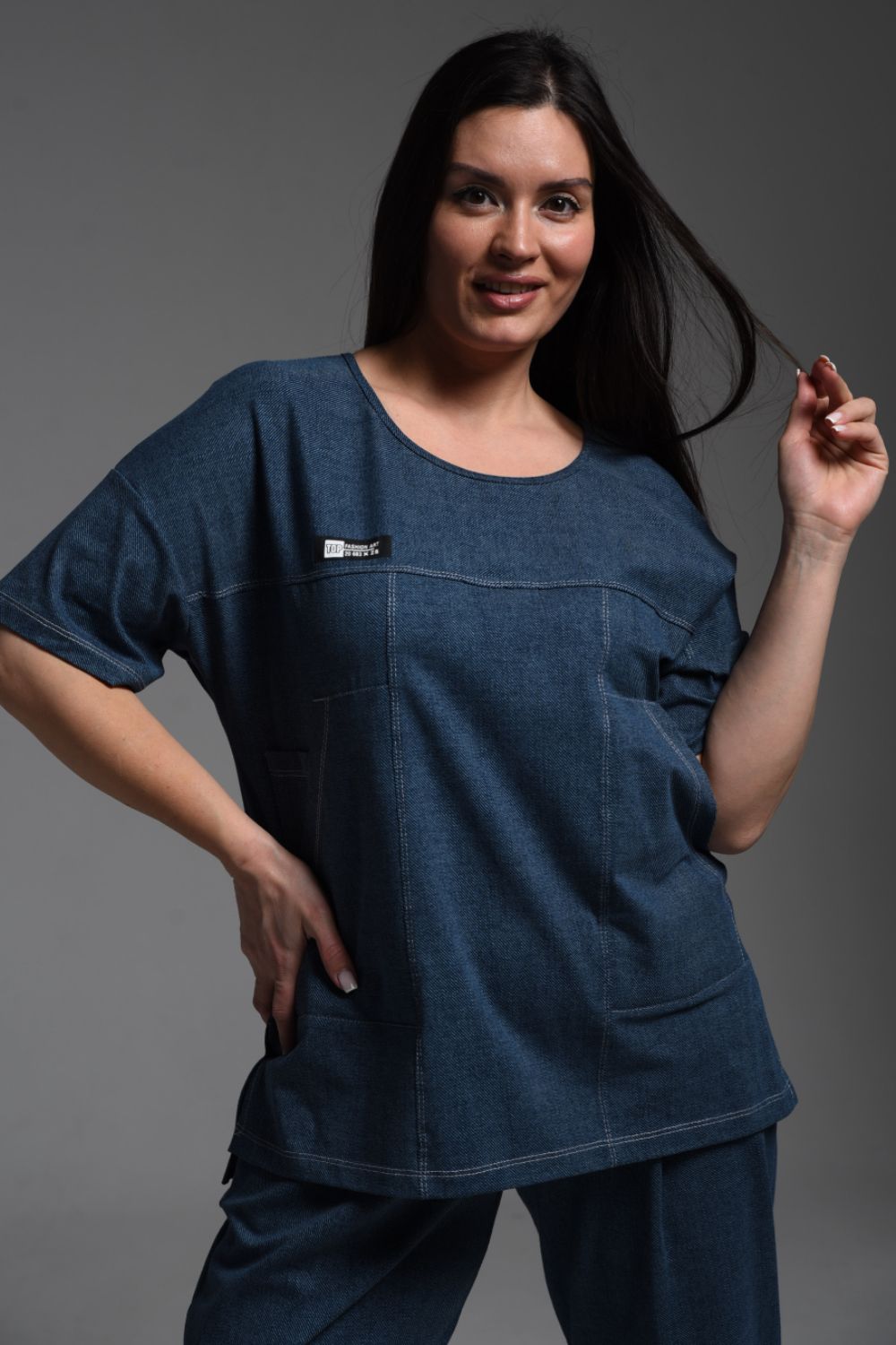 Туника женская 8497 - джинс