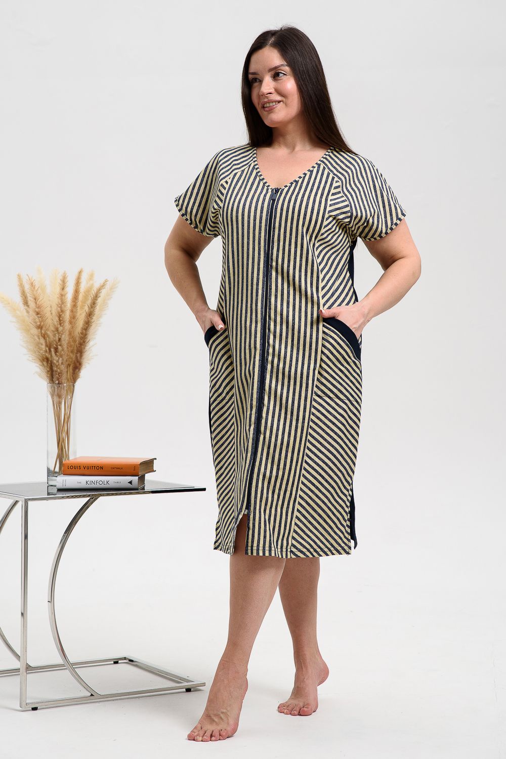 Халат женский 8478 - узкая полоса