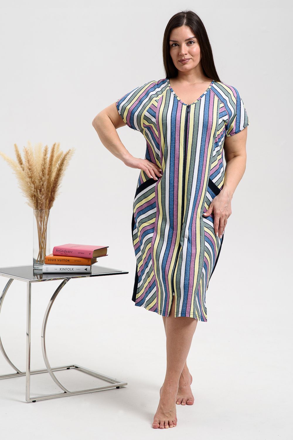 Халат женский 8478 - широкая полоса