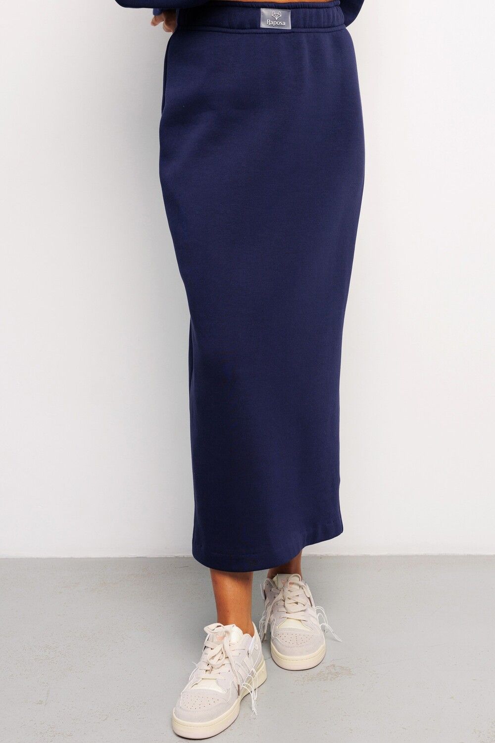 Юбка длинная макси с разрезом 388DNV - темно-синий