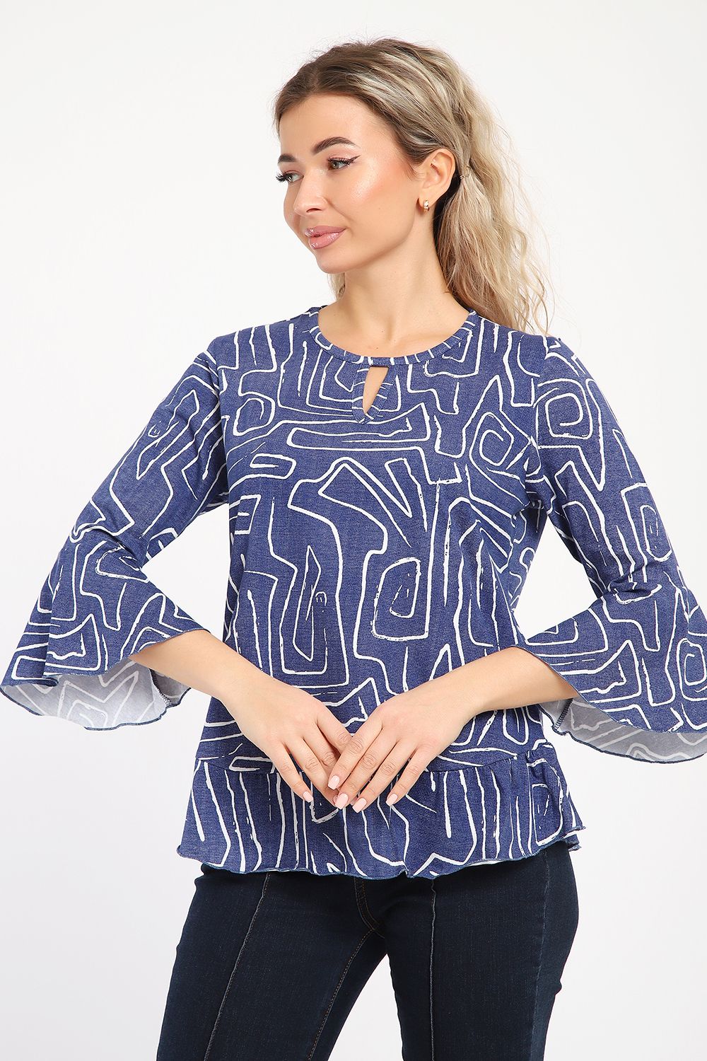 Туника женская 18106 - джинсовый