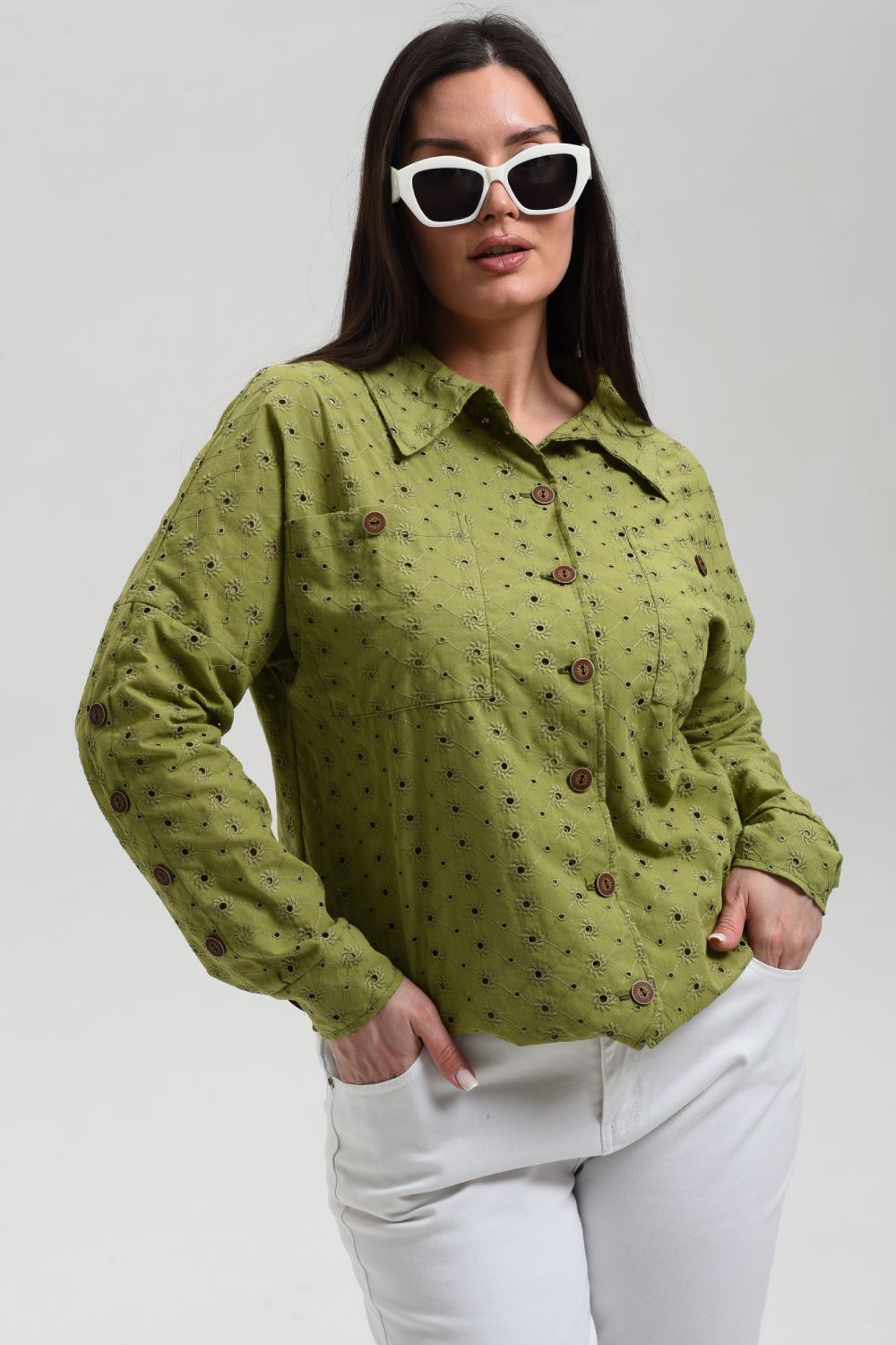 9260 Рубашка женская - хаки