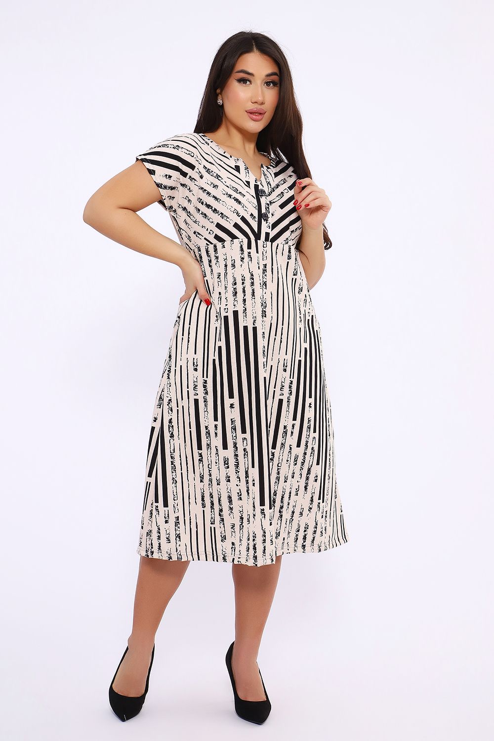 Платье 051 Бренд Rozhkova KV - экрю