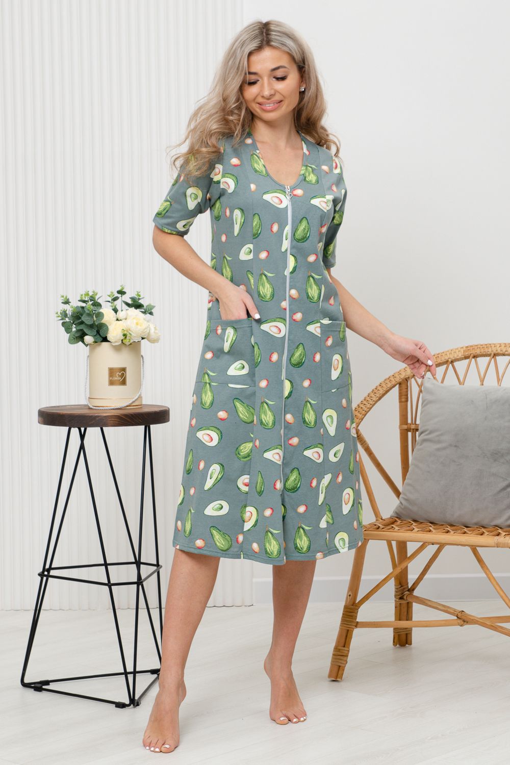 Халат 83609 - хаки