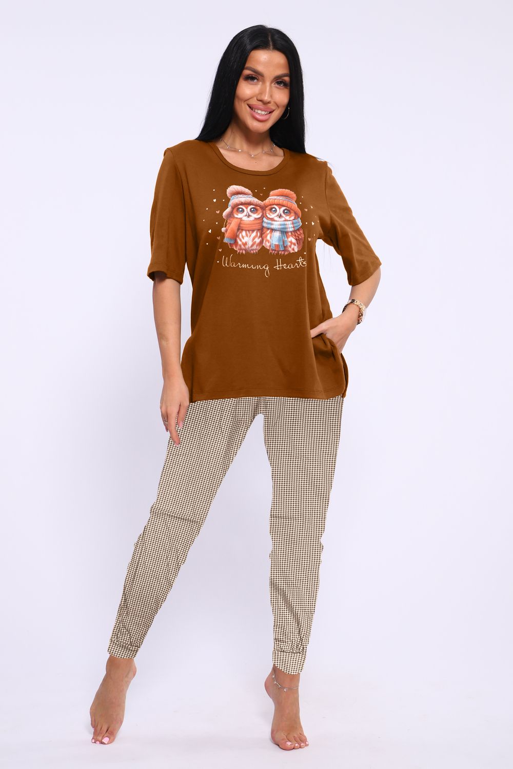 Пижама ТК 387 - коричневый