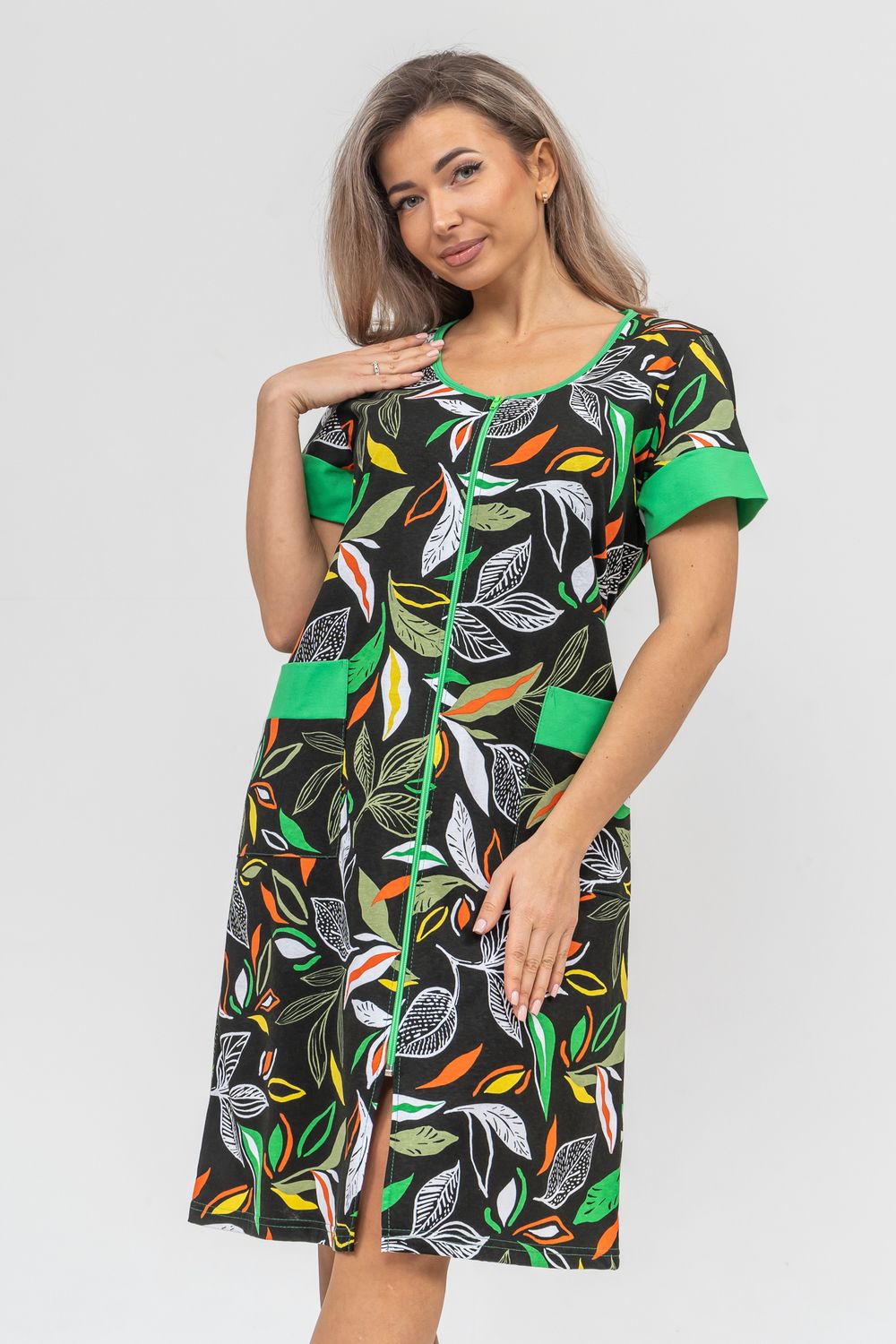 Халат 36892 - зеленый