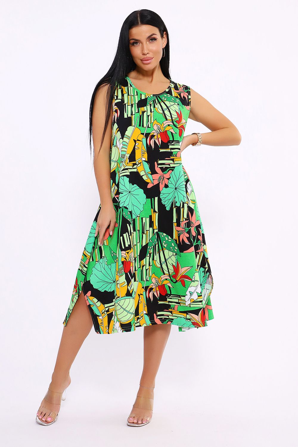 Сарафан 71134 - зеленый