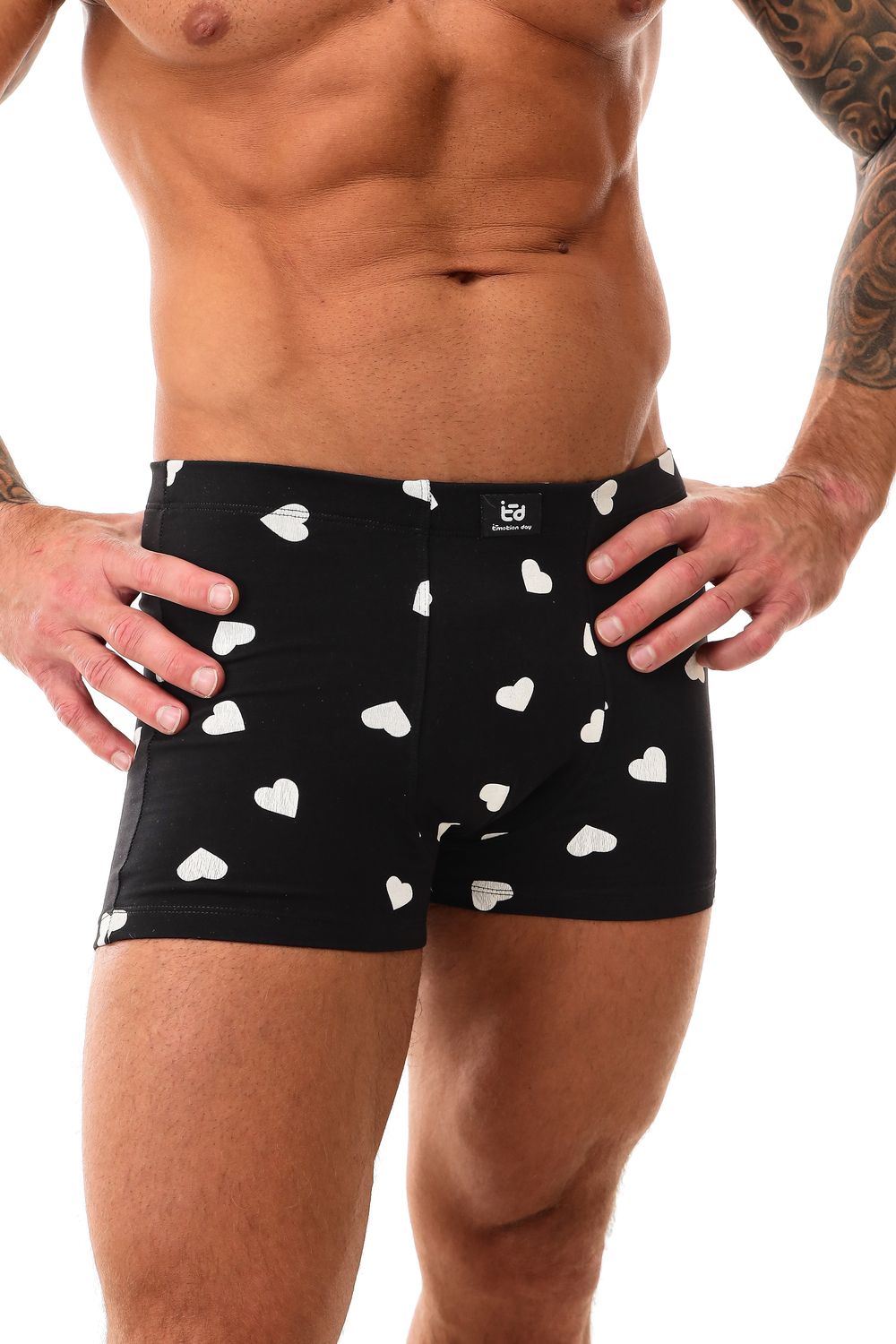 Трусы Сердцеед - черно-белый