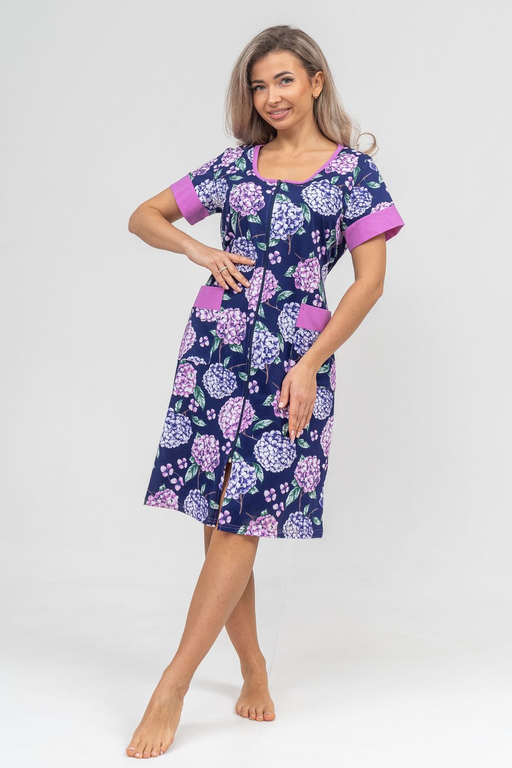 Халат 36894 - синий