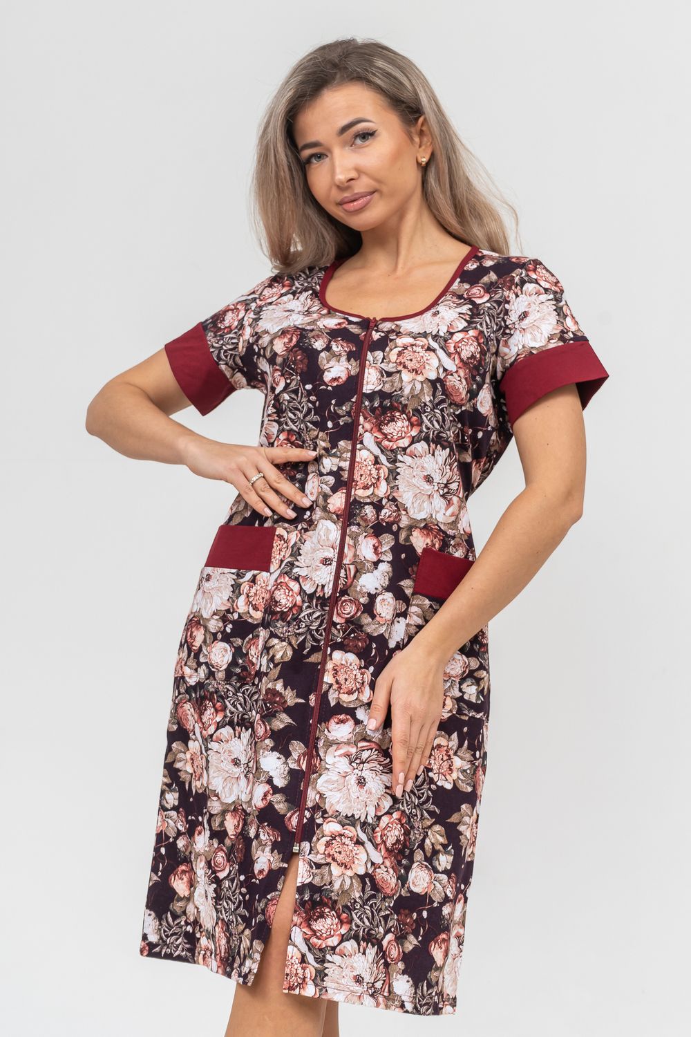 Халат 36895 - коричневый