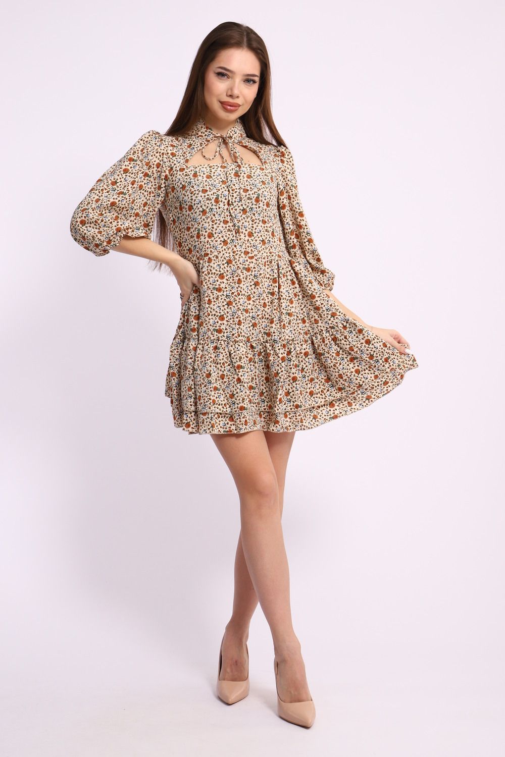 Женское платье 31895 - бежевый