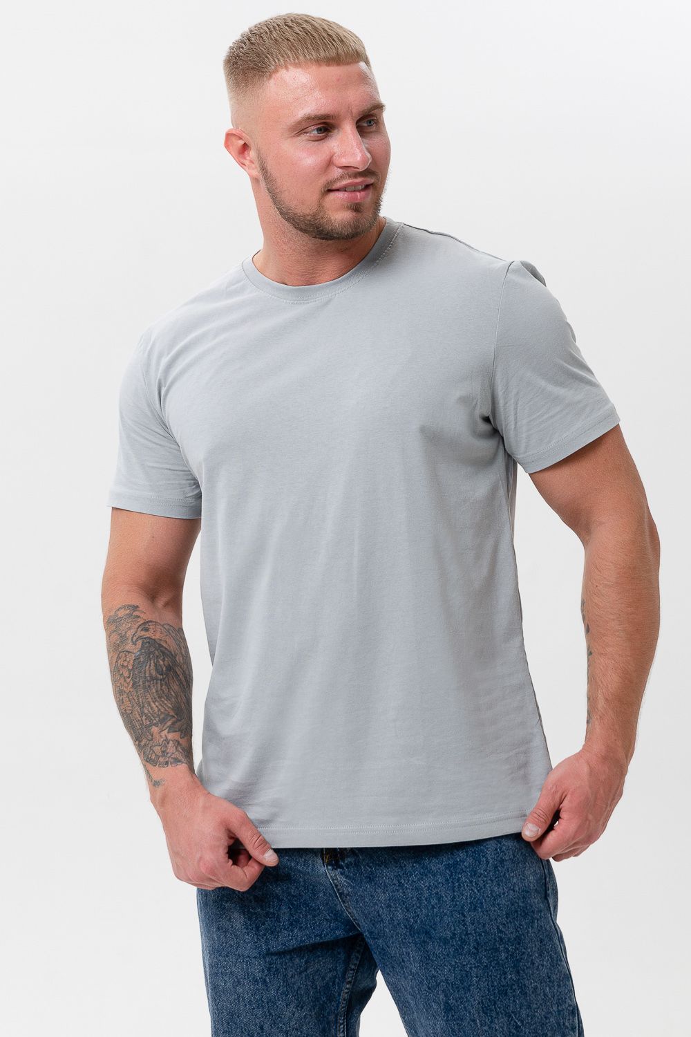 Футболка 8471/2 унисекс - светло-серый
