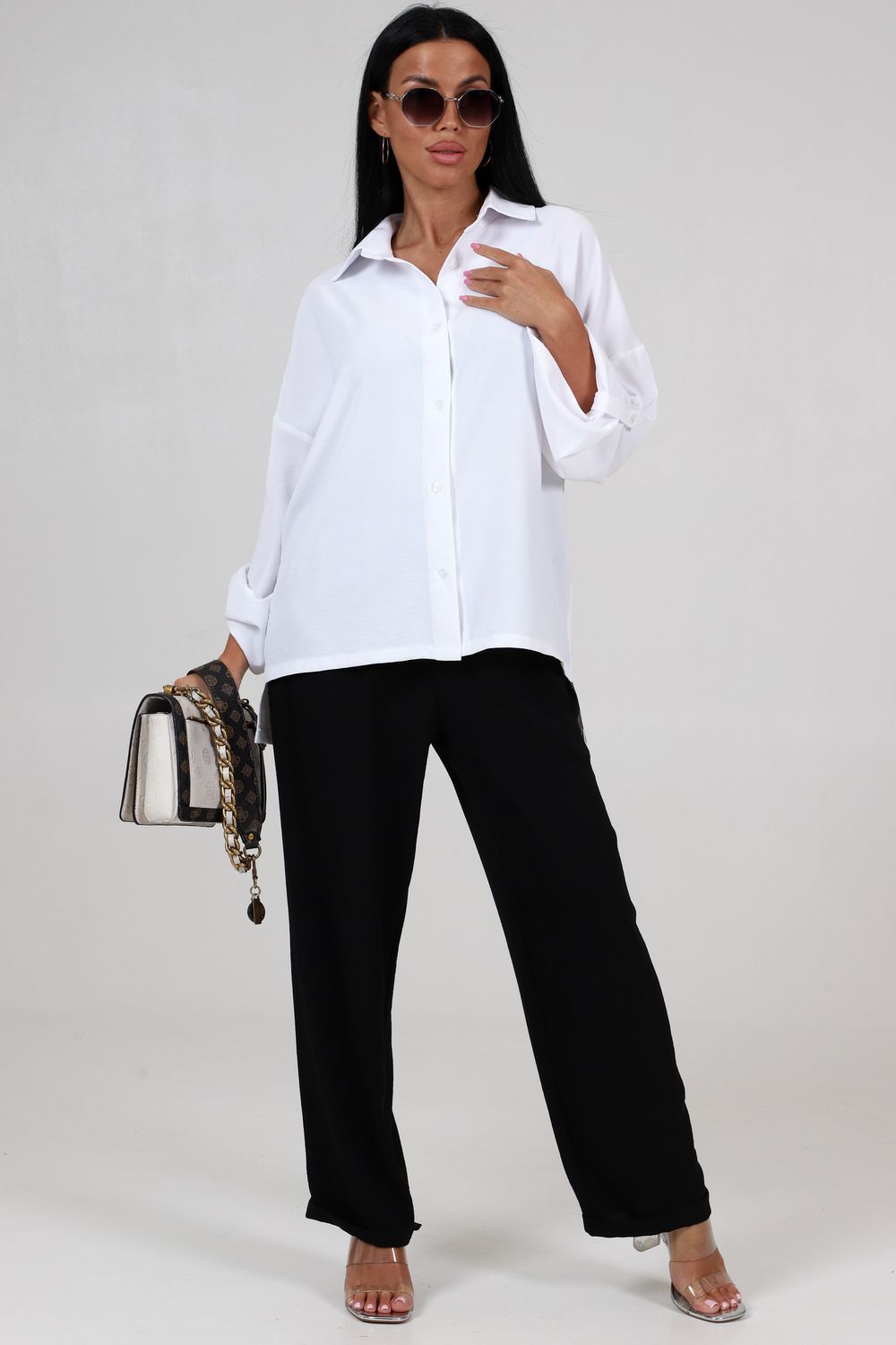 Женский брючный костюм 31835 - черный