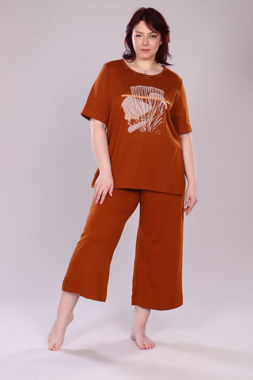 Пижама женская ТК-322 - коричневый