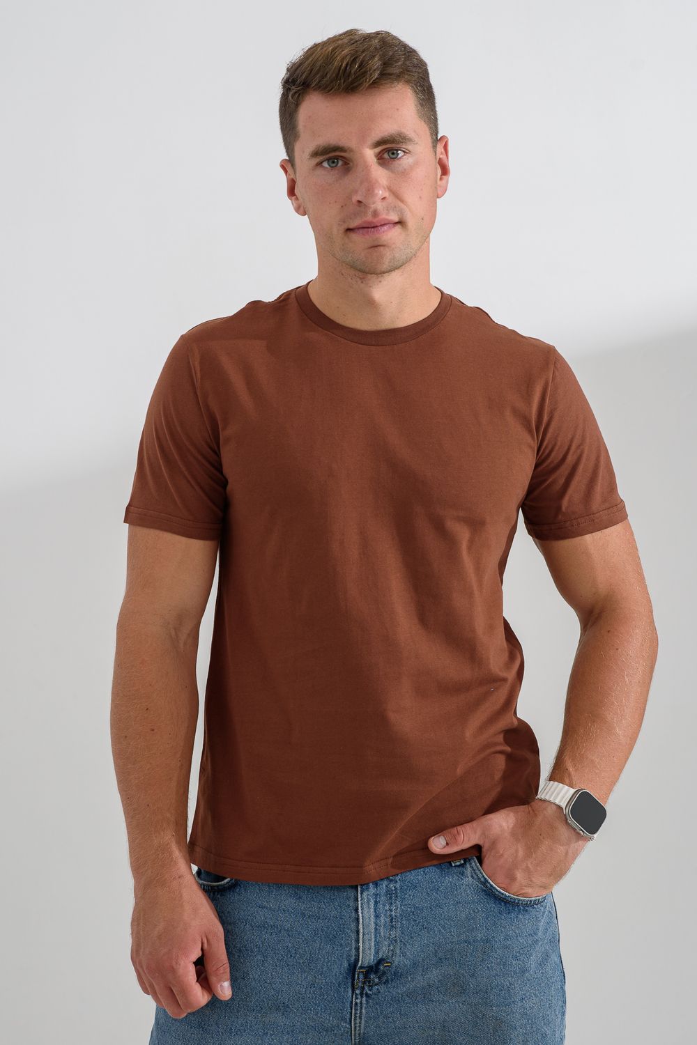 Футболка 8471/3 унисекс - коричневый