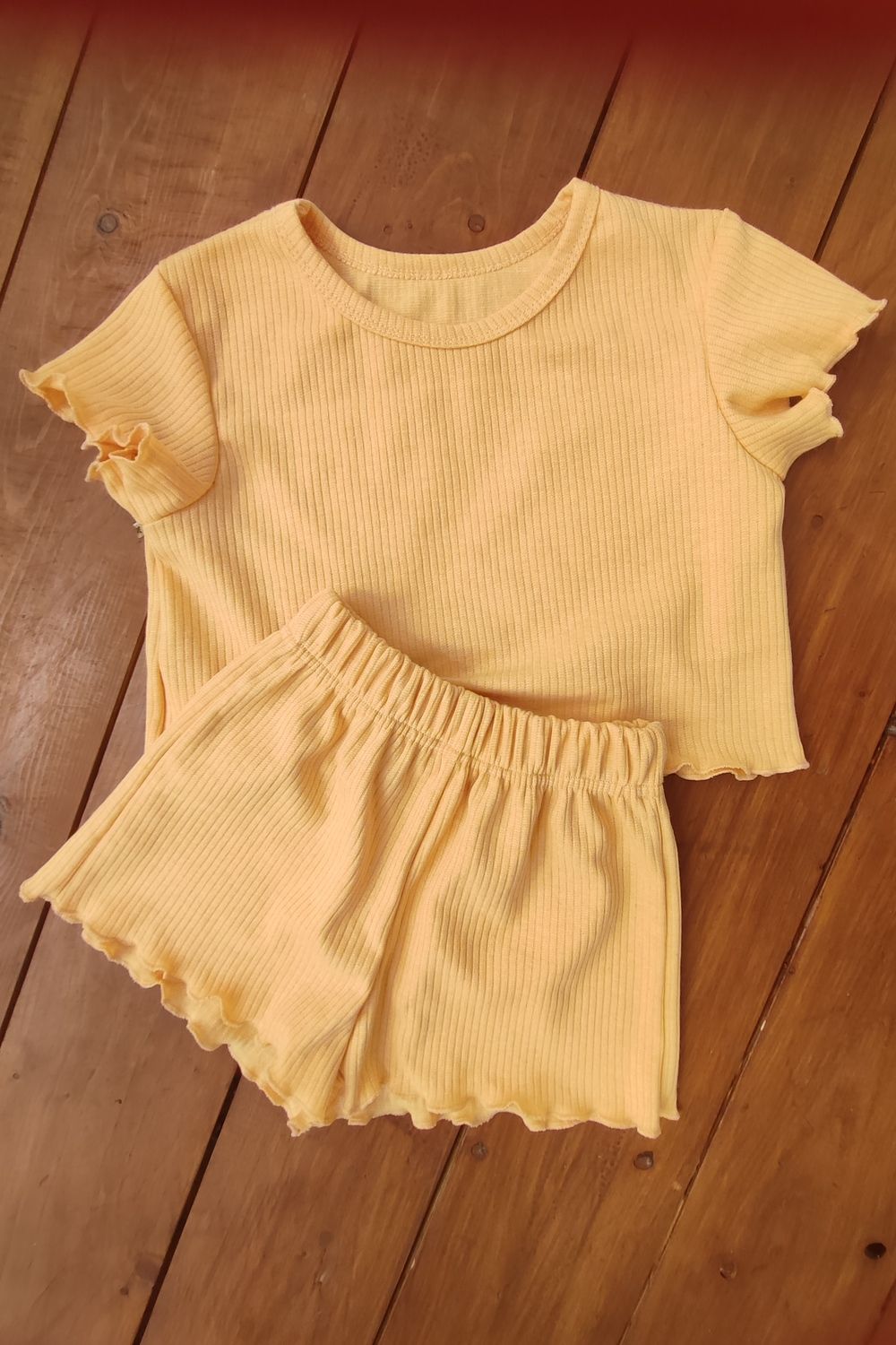 Костюм Пружинка короткий 33056 - желтый