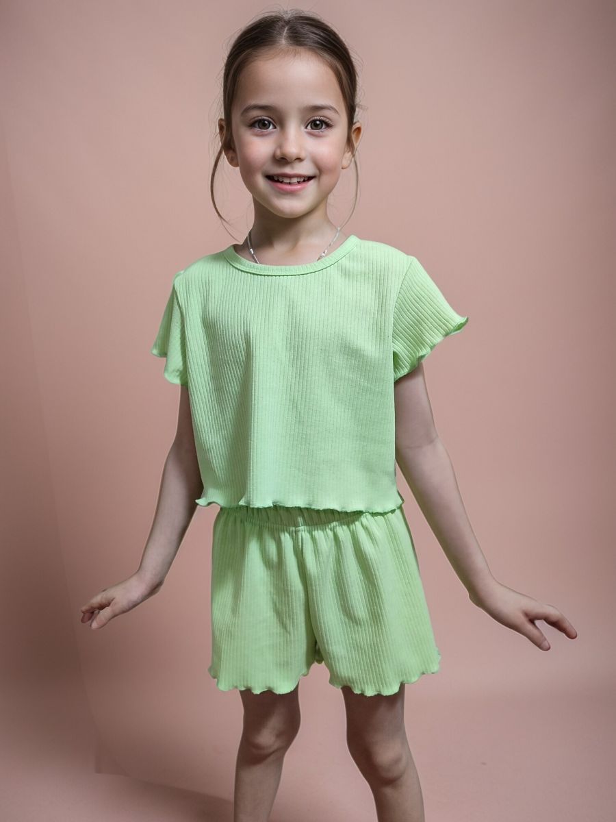 Костюм Пружинка короткий 33056 - зеленый