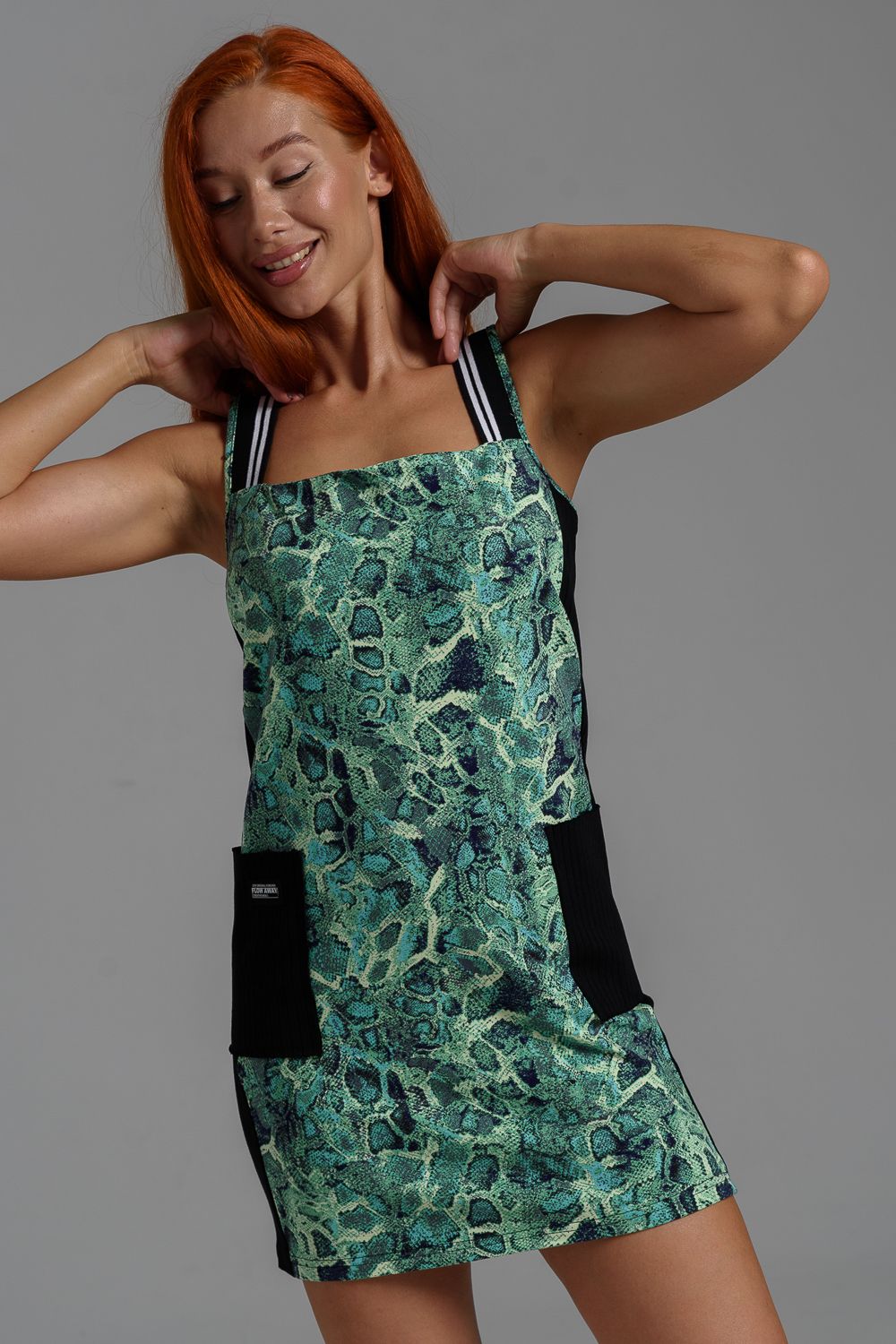 8485 Платье женское - рептилия