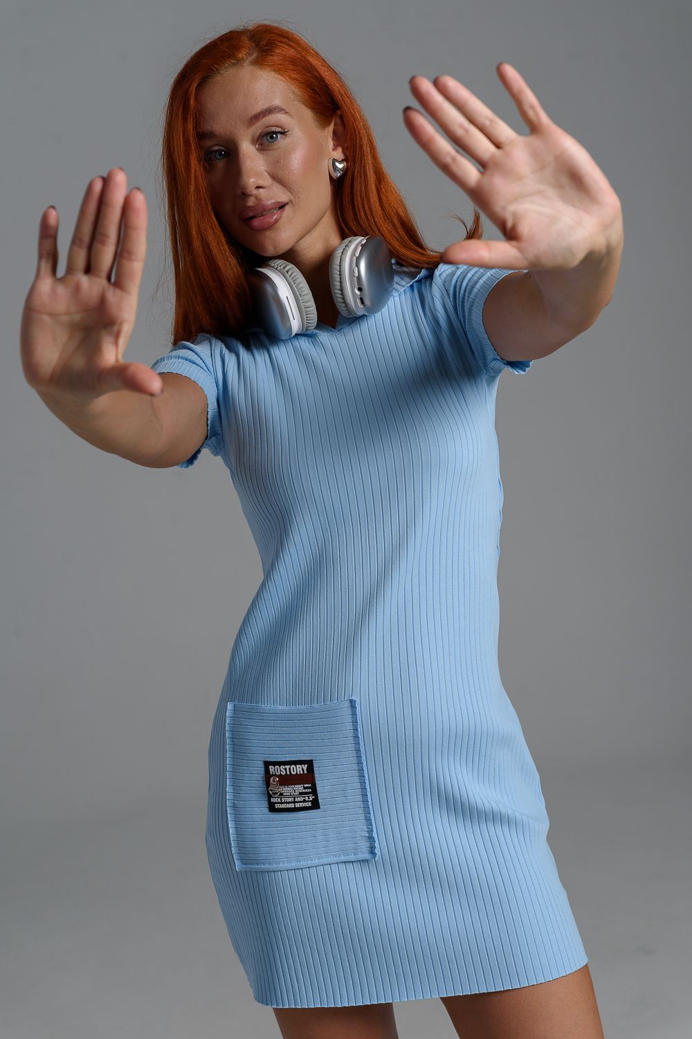 Платье женское 67148 - голубой