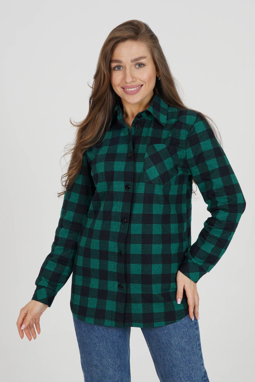 Рубашка женская РУБ-01 - зеленый