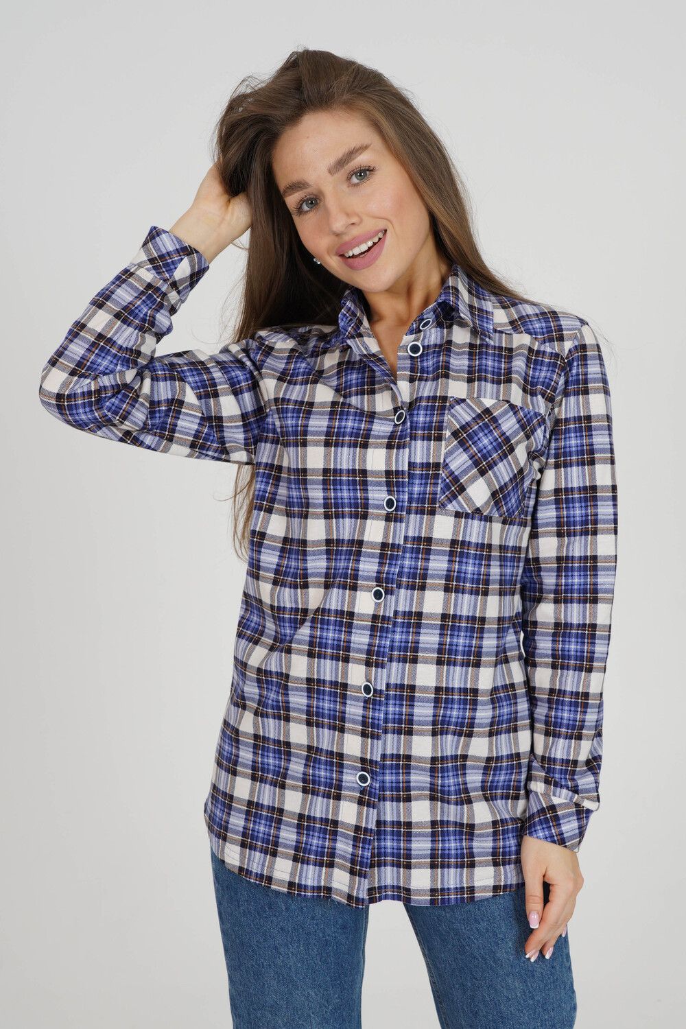 Рубашка женская РУБ-01 - синий