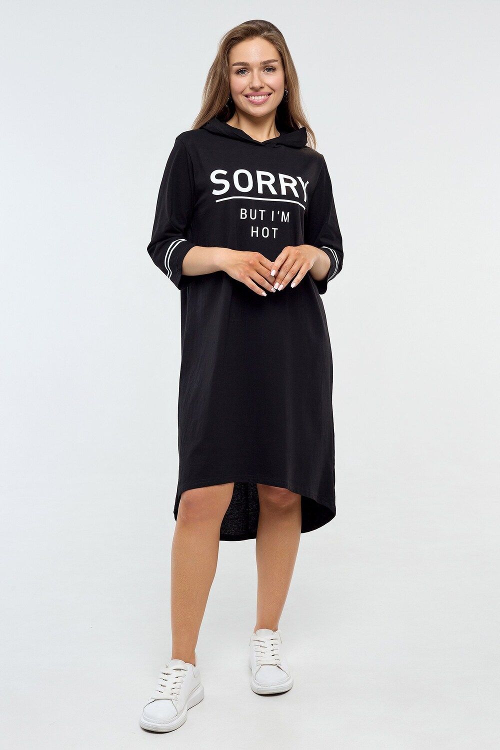 Туника с капюшоном 3320-0001-К-ОН - черный