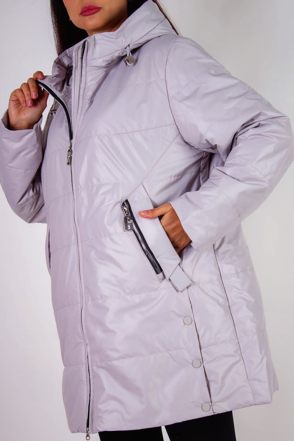 Демисезонная куртка Лайт, большие размеры, арт.332 - бирюза