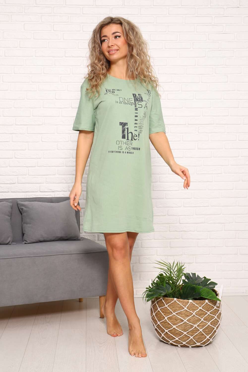 Туника женская 20513 - оливка